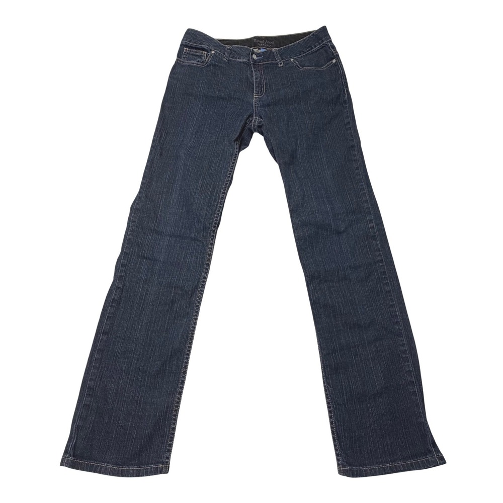 Simply Vera Vera Wang Straight Leg Jeans Dark Wash Blue Womens 10 - Picture 2 of 8